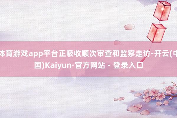 体育游戏app平台正吸收顺次审查和监察走访-开云(中国)Kaiyun·官方网站 - 登录入口