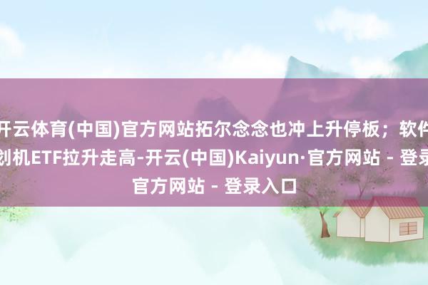开云体育(中国)官方网站拓尔念念也冲上升停板;软件、策划机ETF拉升走高-开云(中国)Kaiyun·官方网站 - 登录入口