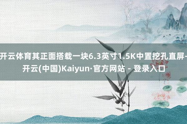 开云体育其正面搭载一块6.3英寸1.5K中置挖孔直屏-开云(中国)Kaiyun·官方网站 - 登录入口