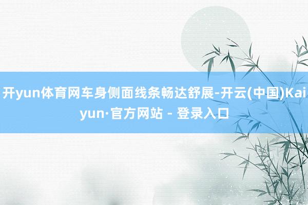 开yun体育网车身侧面线条畅达舒展-开云(中国)Kaiyun·官方网站 - 登录入口