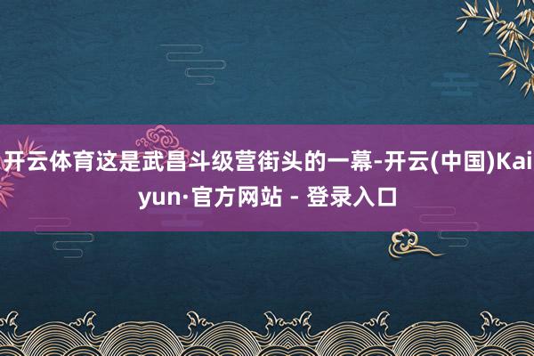 开云体育这是武昌斗级营街头的一幕-开云(中国)Kaiyun·官方网站 - 登录入口