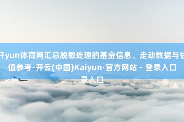 开yun体育网汇总脱敏处理的基金信息、走动数据与估值参考-开云(中国)Kaiyun·官方网站 - 登录入口