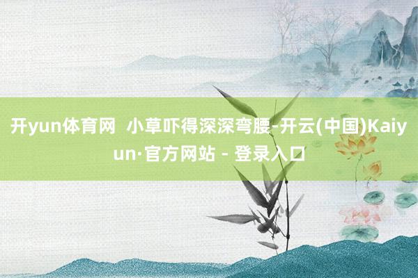 开yun体育网  小草吓得深深弯腰-开云(中国)Kaiyun·官方网站 - 登录入口