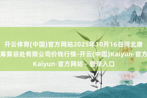 开云体育(中国)官方网站2025年10月16日河北唐山市荷花坑市集筹算惩处有限公司价钱行情-开云(中国)Kaiyun·官方网站 - 登录入口