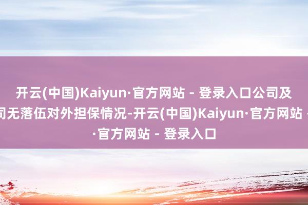 开云(中国)Kaiyun·官方网站 - 登录入口公司及控股子公司无落伍对外担保情况-开云(中国)Kaiyun·官方网站 - 登录入口